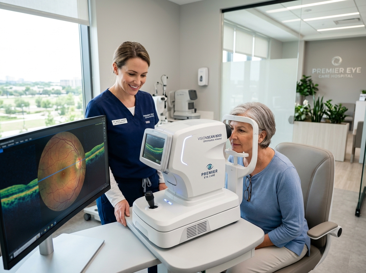 Specialist Eye Doctor Performing Pre-Op Evaluation